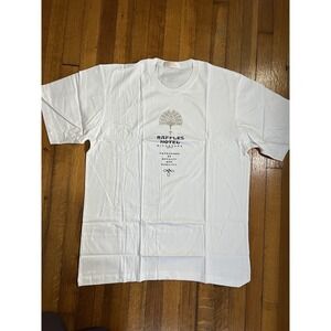 Raffles Hotel Singapore Logo Tee Shirt, New In Package Souvenir Vintage 2XL NOS